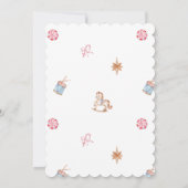 Vintage Rocking Horse Christmas Card Kaart (Achterkant)