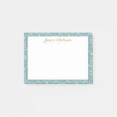 Vintage Rococo Bloemen Bloemrijke Gepersonaliseerd Post-it® Notes (Voorkant)