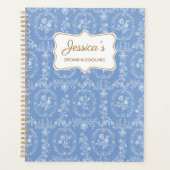 Vintage Rococo Bloemen Bloemstuk Persoonlijke Naam Planner (Voorkant)