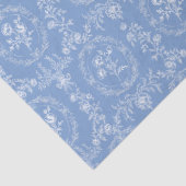 Vintage Rococo Flowers Floral Pattern Tissuepapier (Detail)