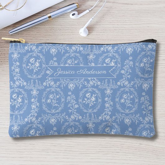 Vintage Rococo Flowers Floral Personalized Name Etui