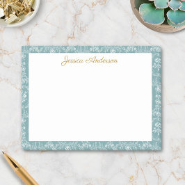 Vintage Rococo Flowers Floral Personalized Name Post-it® Notes