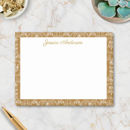 Vintage Rococo Flowers Floral Personalized Name Post-it® Notes