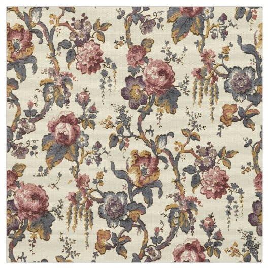 Vintage Rococo Revival Chinoiserie Pattern Stof (Swatch)