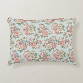 Vintage Rococo Revival Rose Garden Romantic Accent Kussen