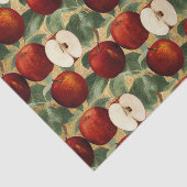 Vintage rode Apple Waterverf Botanische loszijde Tissuepapier (Detail)