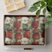 Vintage rode Apple Waterverf Botanische loszijde Tissuepapier (Geschenk)