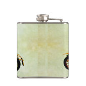 Vintage rode auto fles heupfles (Achterkant)