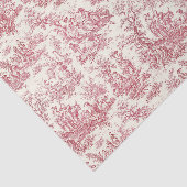 Vintage Rode Bloem Toile De Jouy Platteland Tissuepapier (Detail)