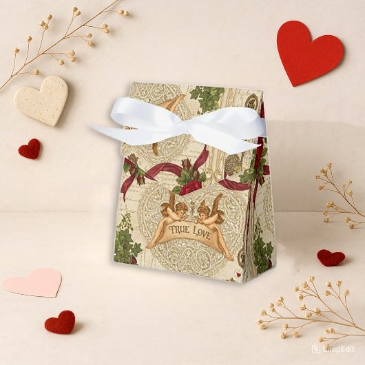 Vintage Rode Cherub Liefde Bedankdoosjes