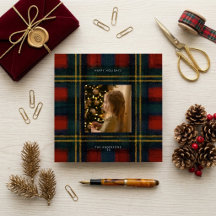 Vintage rode en groene tartan preppy foto
