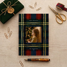 Vintage rode en groene tartan preppy foto