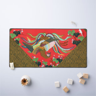 Vintage Rode Japanse Phoenix Vogel Kunst G.A. Auds Bureaumat