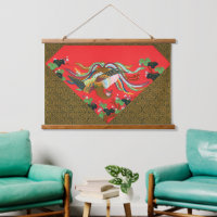Vintage Rode Japanse Phoenix Vogel Kunst G.A. Auds