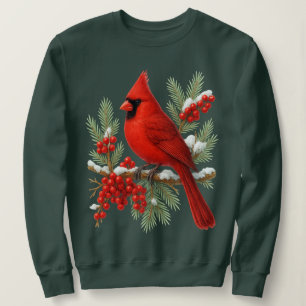 Vintage Rode Kardinaalvogel Klassieke Wintervoge Trui