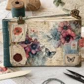 Vintage Rode Klaproos & Vlinder Aquarel Decoupage Tissuepapier