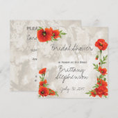 VINTAGE RODE KLOPPEN BRUIDSSLUIER KAART (Voorkant / Achterkant)