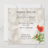 VINTAGE RODE KLOPPEN BRUIDSSLUIER KAART (Achterkant)