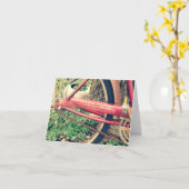 Vintage Rode Murray Fiets Notecard Kaart (Gele Bloem)