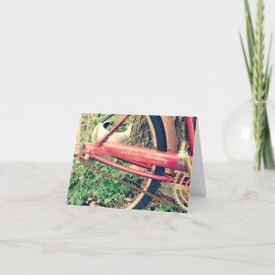 Vintage Rode Murray Fiets Notecard Kaart