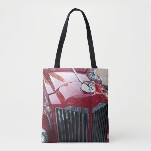 vintage rode ornament canvas tas (Voorkant)