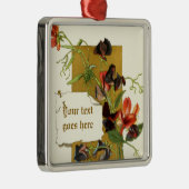 Vintage rode zoete doperwt ornament (Rechts)