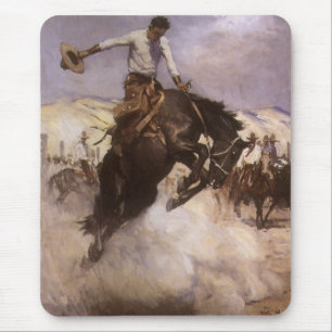 Vintage Rodeo Cowboy, Breezy Riding door WHD Koern Muismat
