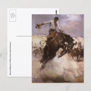 Vintage Rodeo Cowboy, Breezy Riding van WHD Koerne Briefkaart
