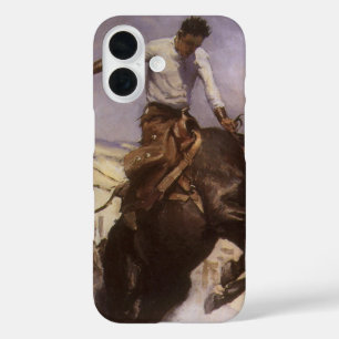 Vintage Rodeo Cowboy, Breezy Riding van WHD Koerne iPhone 16 Hoesje