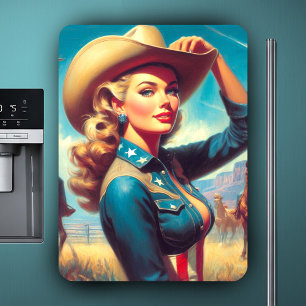 Vintage Rodeo Pin-up Magneet