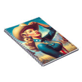 Vintage Rodeo Pin-up Notitieboek (Rechterzijde)
