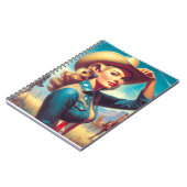 Vintage Rodeo Pin-up Notitieboek (Linkerzijde)