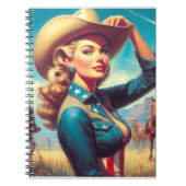 Vintage Rodeo Pin-up Notitieboek (Voorkant)