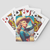 Vintage Rodeo Pin-up Pokerkaarten (Achterkant)