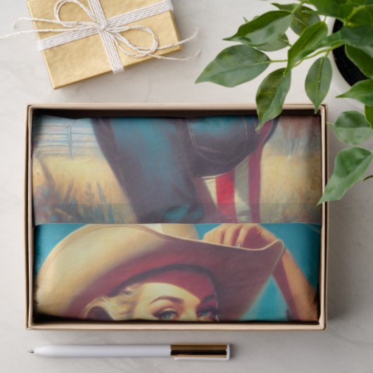 Vintage Rodeo Pin-up Tissuepapier (Geschenk)