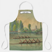 Vintage Roeiers Roeiboot Wedstrijd Schort (Voorkant)