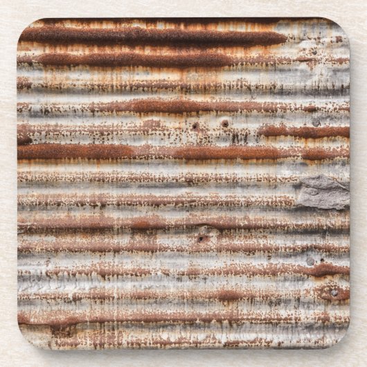 Vintage Roestig Metaal Onderzetter (Voorkant)