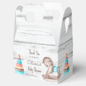 Vintage roestvrij baby shower bedankdoosjes (Geopend)