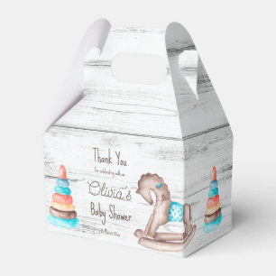 Vintage roestvrij baby shower bedankdoosjes