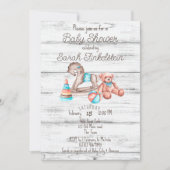 Vintage roestvrij baby shower kaart (Voorkant)