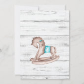 Vintage roestvrij baby shower kaart (Achterkant)