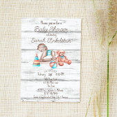 Vintage roestvrij baby shower kaart