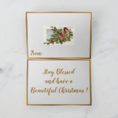 Vintage rokken en mistletoe feestdagen kaart (Binnen)