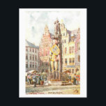 Vintage Roland Statue, Bremen, Germany Briefkaart<br><div class="desc">This postcard is a reproduction of a vintage travel postcard showing the Roland statue in Bremen,  Germany.</div>
