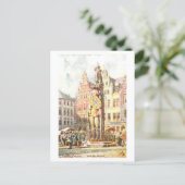 Vintage Roland Statue, Bremen, Germany Briefkaart (Staand voorkant)