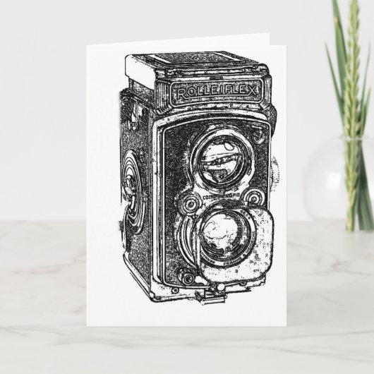 Vintage Rolleiflex Camera Kaart (Voorkant)