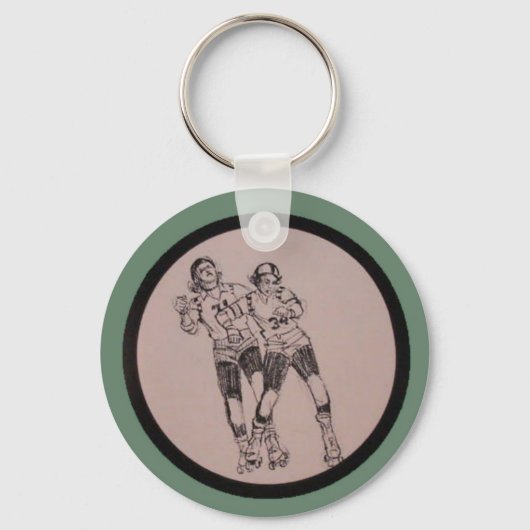 Vintage Roller Derby Programma heeft betrekking op Sleutelhanger (Voorkant)