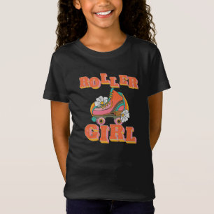 vintage roller girl roller skating T-shirt