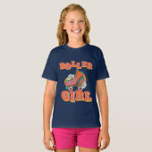 vintage roller girl roller skating T-shirt (Voorkant volledig)