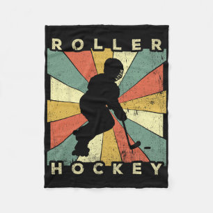 Vintage Roller Hockey Sport Retro Fleece Deken